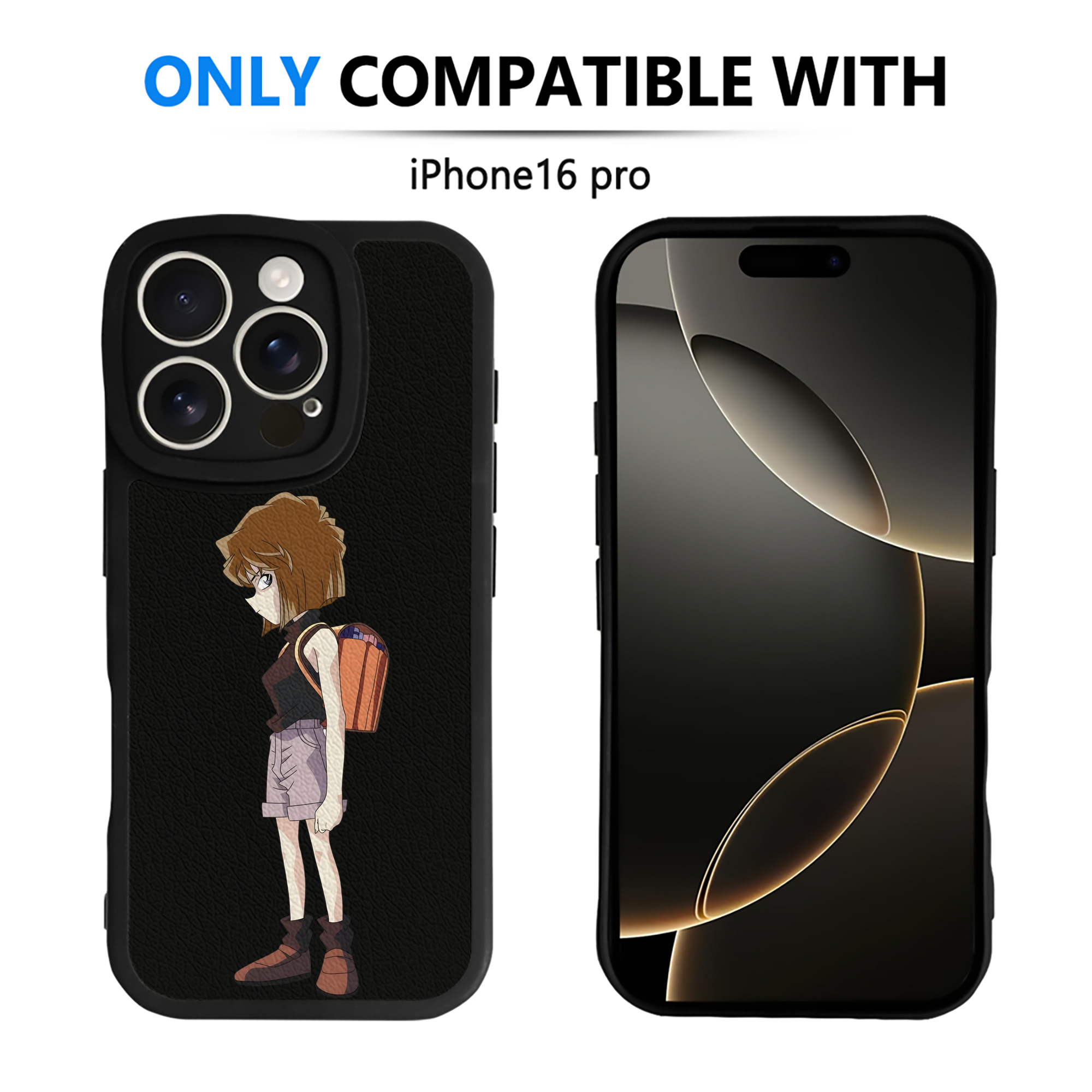 （画像用） 名探偵コナン 灰原 哀 はいばら あい Detective Conan Anita Hailey、Vi Graythorn Haibara Ai 【iPhone 16シリーズ対応】シリコンスマホケース（レザー調） 材質：シリコン